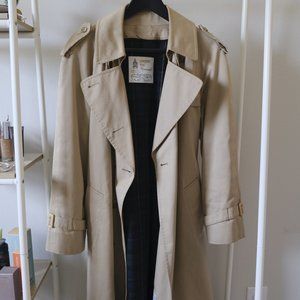 London Fog Water Resistant Double Breasted Long Over Coat Size 10